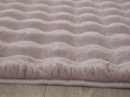 Interesanta 3D dizaina pūkains paklājs Ambin 5110 beige