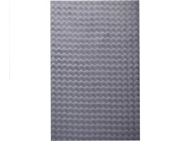 Interesanta 3D dizaina pūkains paklājs Ambin 5110 pelēks