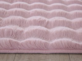 Interesanta 3D dizaina pūkains paklājs Ambin 5110 rose