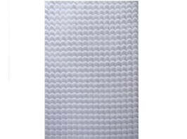 Interesanta 3D dizaina pūkains paklājs Ambin 5110 sudrabs