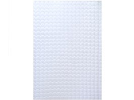 Interesanta 3D dizaina pūkains paklājs Ambin 5110 balts