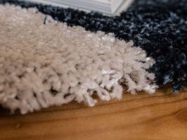 Dizaina paklājs ar ģeometrisku figūru laukumiem Cani 974 zils