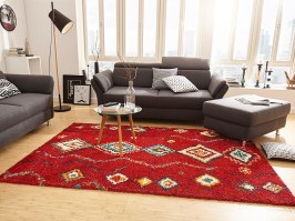 Hochflor Geometric 102693, red