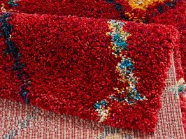 Hochflor Geometric 102693, red