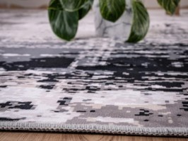 Mūsdienīgs paklājs ar printētu zīmējumu Tamp 130 pelēks